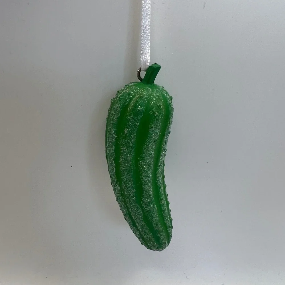 Hallmark Sugared Pickle Christmas Ornament 3.5 inches
